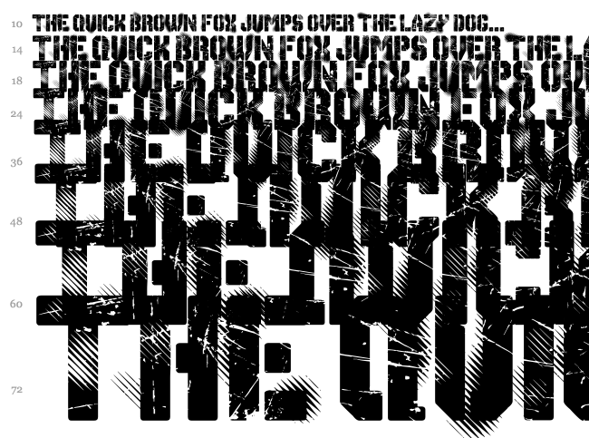Gimme Danger font waterfall